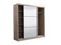 Nevada Artisan Oak Effect Full Mirrored Sliding Door Wardrobe - Spacious Storage Solution - UK Luxury Furniture